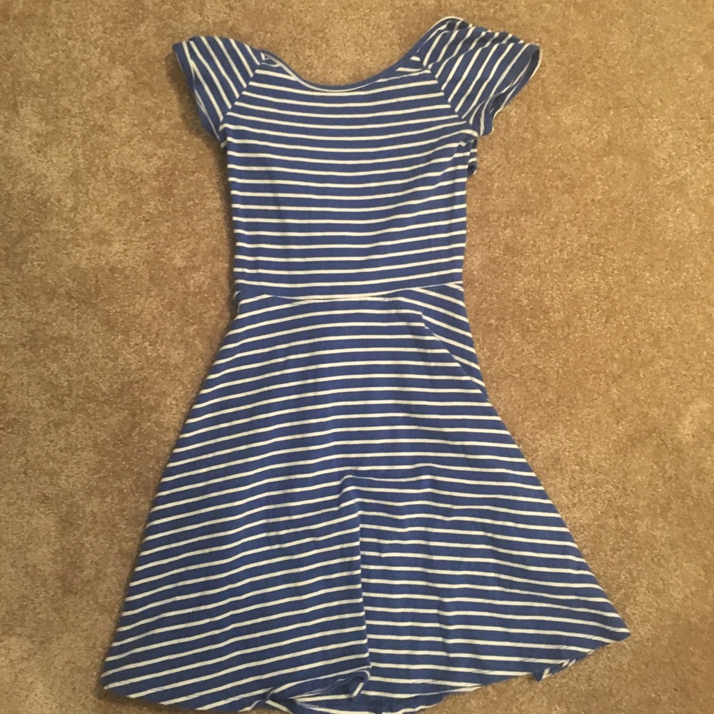 Striped mid length dress PENDING